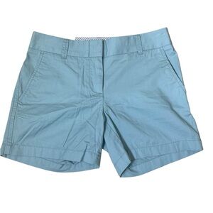 J. Crew Women's City‎ Fit Chino Shorts Sky Blue 5” Inseam Size 00